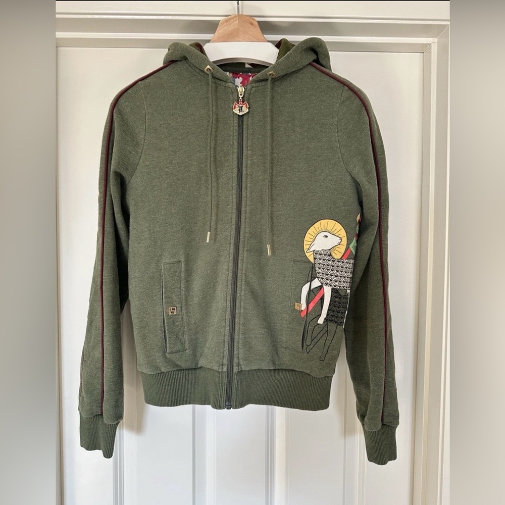 ✨🆕BNWOT!L.A.M.B. Sp 07 Collection Rare!Green Hoodie w/Lamb Logo!Sz M!HARD TO GET